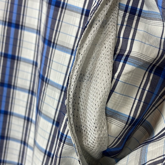 EUC The North Face Men’s (Sportsman) Blue Plaid Short-Sleeve Button-Up Size XL - Picture 7 of 13